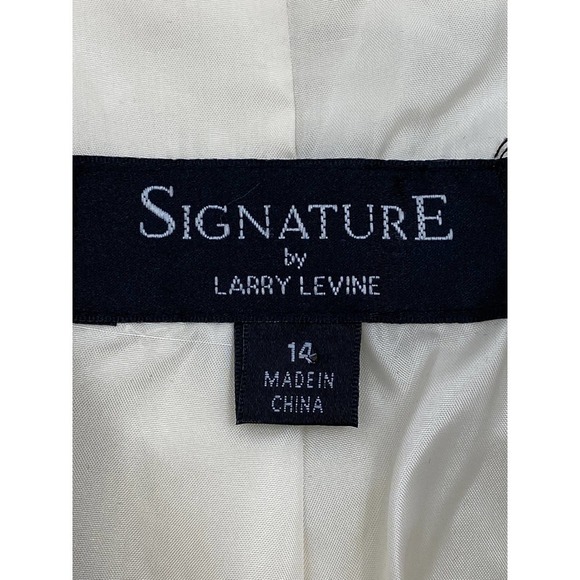 SIGNATURE Larry Levine Beige Pea Coat Size 14 - Picture 11 of 15